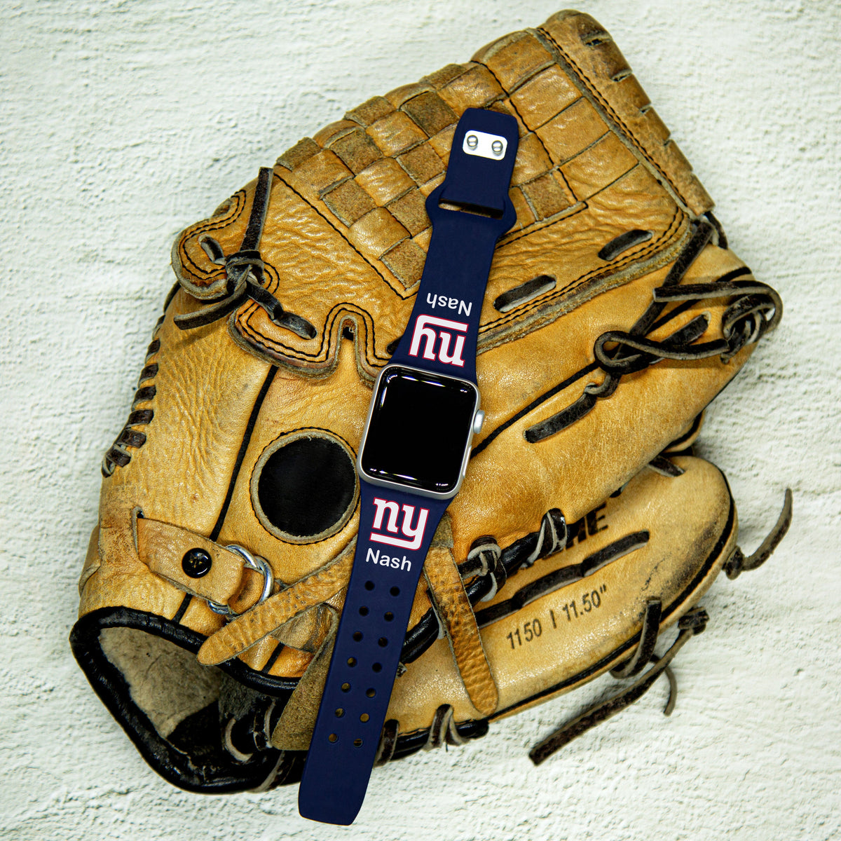 New York Giants Custom Name HD Apple Watch Band