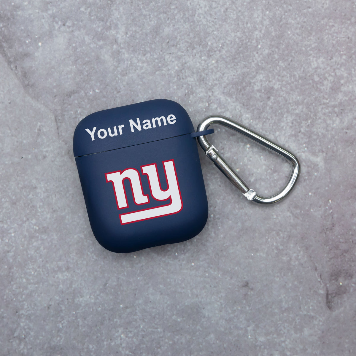 New York Giants Custom Name HD Apple AirPods Gen 1 &amp; 2 Case Cover (Navy)