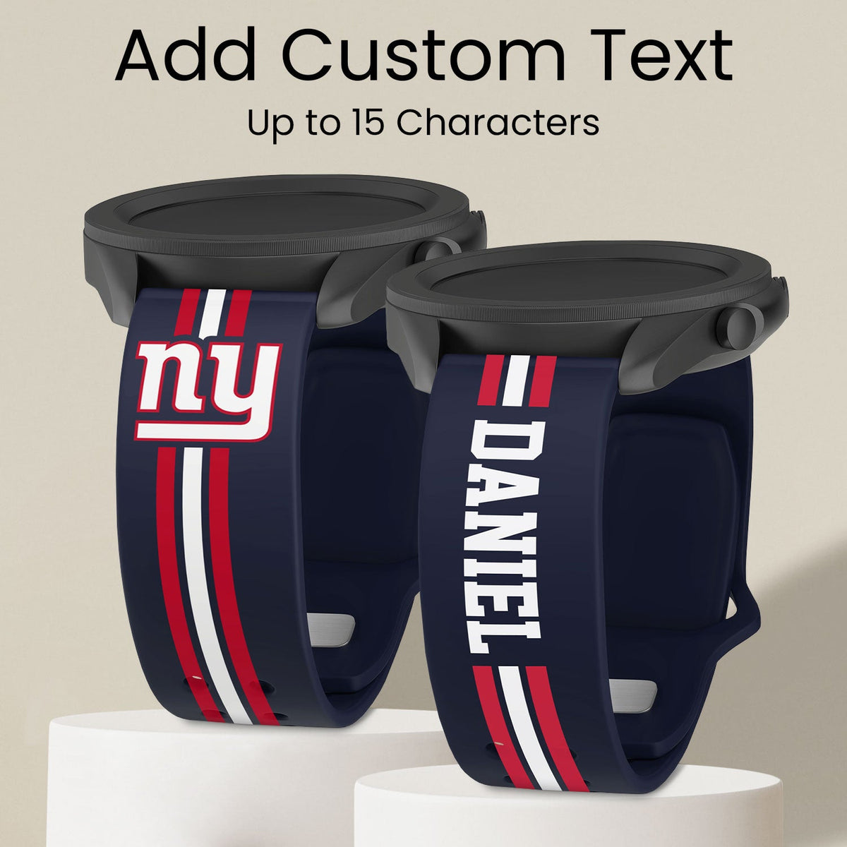 New York Giants Custom Name HD Watch Band