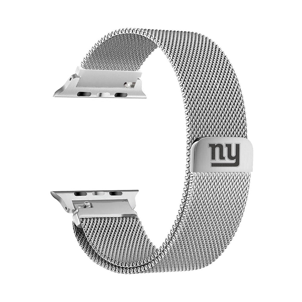New York Giants Stainless Steel Apple Watch Band - AffinityBands