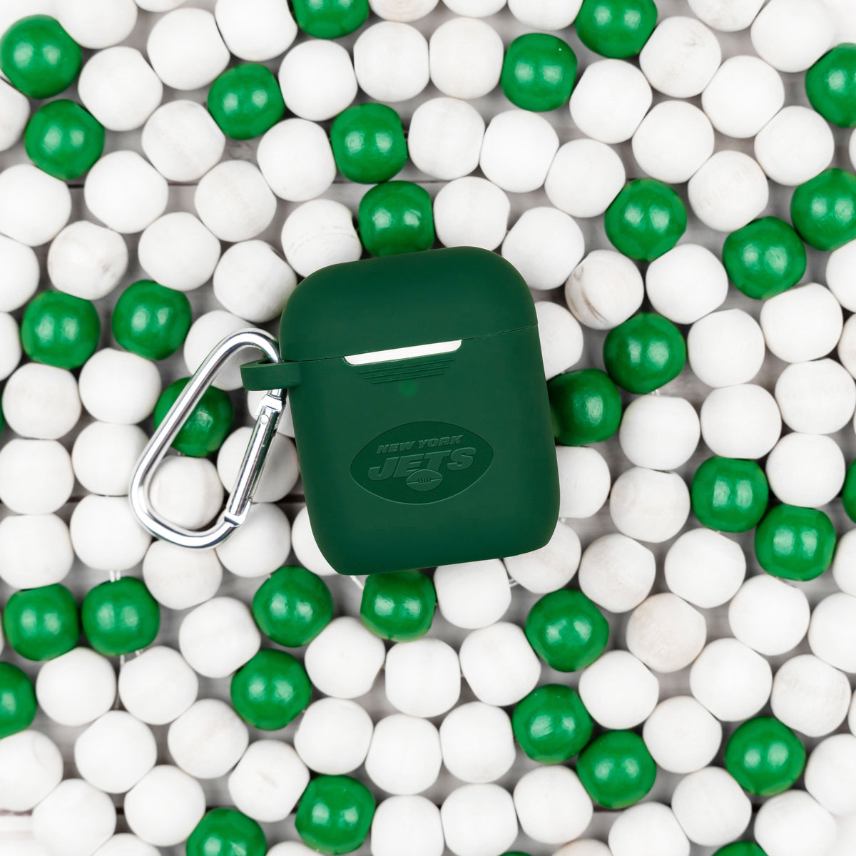 Game Time New York Jets Engraved Silicone AirPods Case Cover