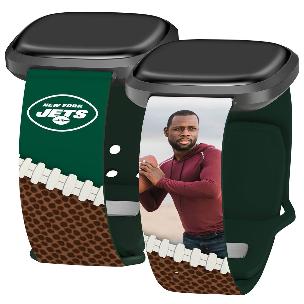 New York Jets Custom Photo HD Fitbit Versa 3 &amp; Sense Watch Band