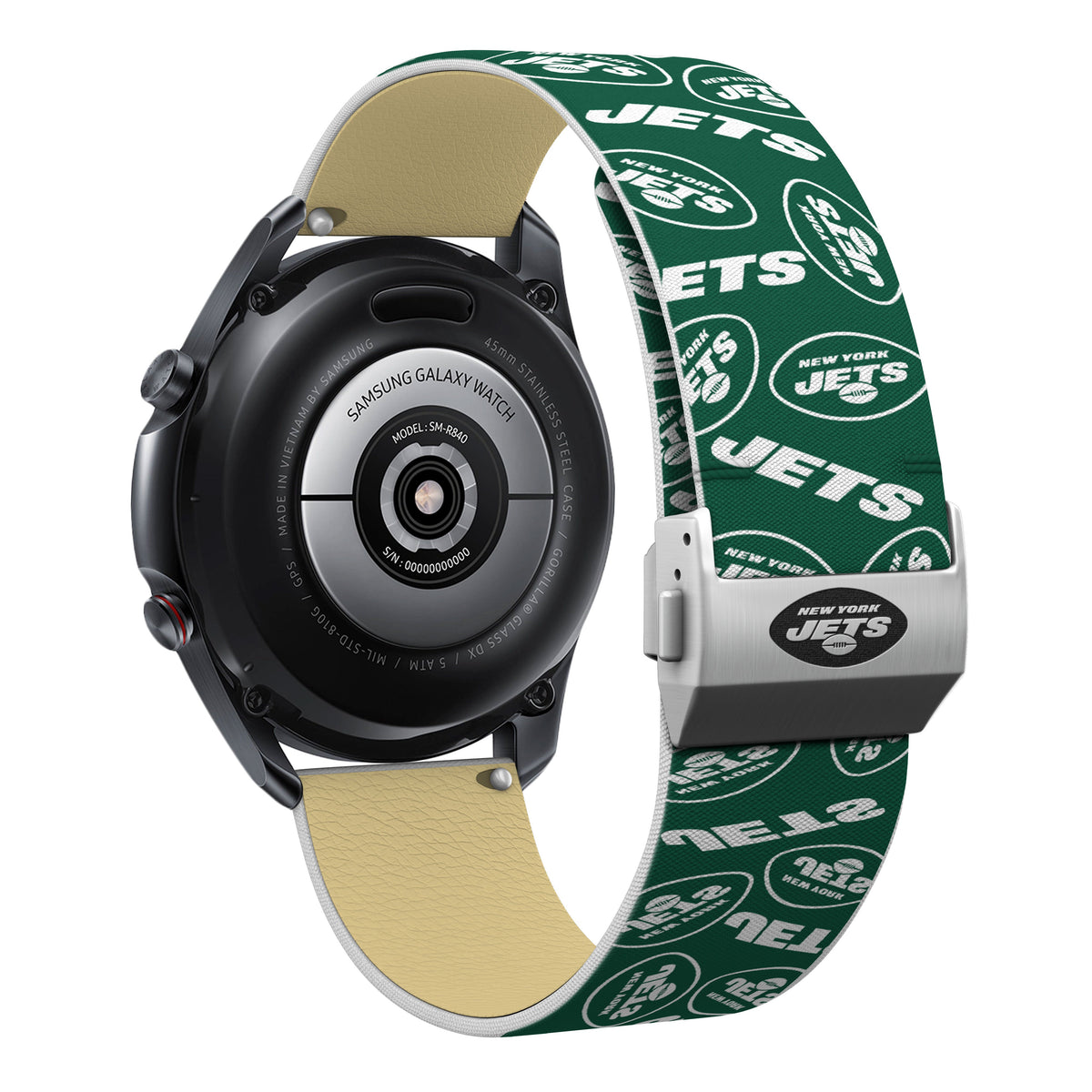 New York Jets Full Print Quick Change Watch Band With Engraved Buckle - AffinityBands