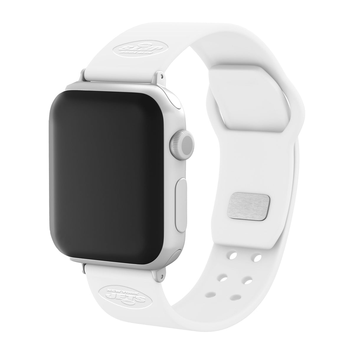 New York Jets Engraved Silicone &#39;Slim&#39; Apple Watch Band