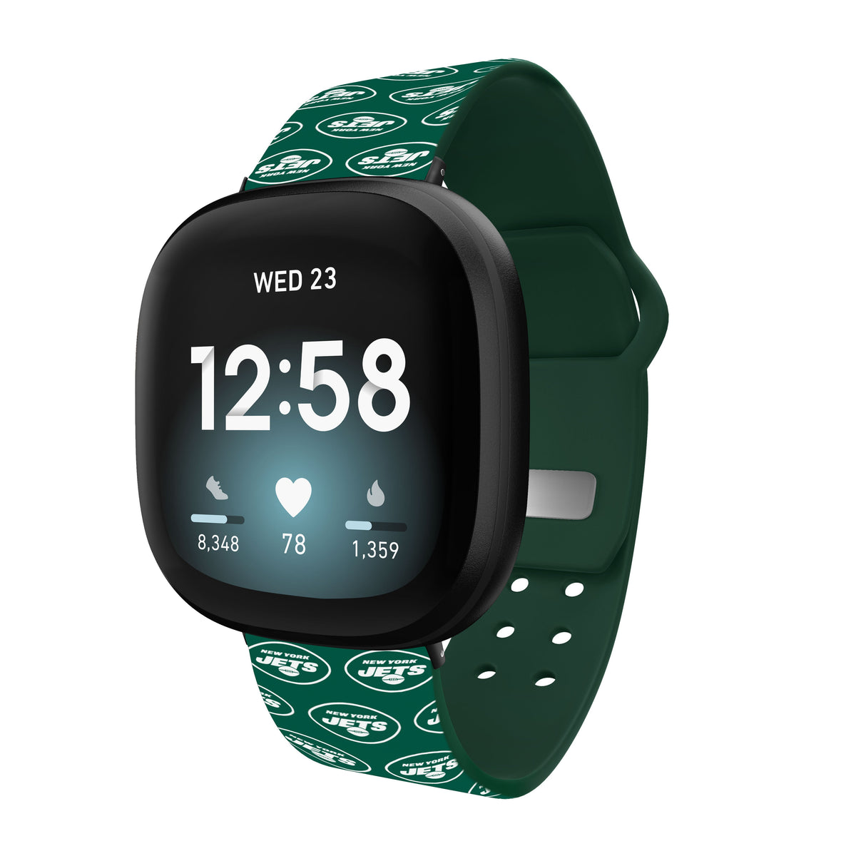 New York Jets HD Fitbit Versa 3 and Sense Watch Band