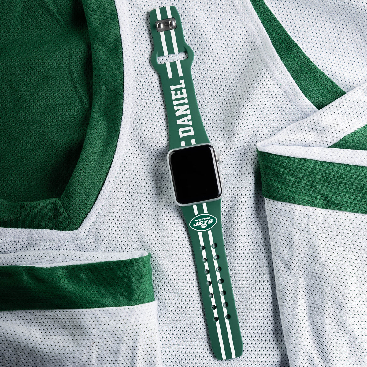 New York Jets Custom Name HD Apple Watch Band