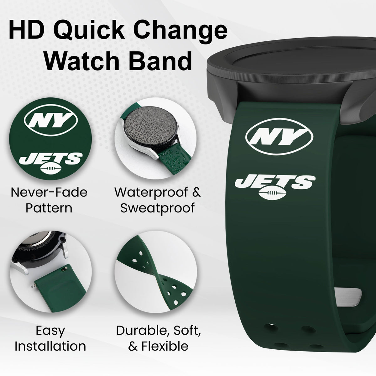 GAME TIME New York Jets HD Elite Edition Samsung Galaxy Watch Band