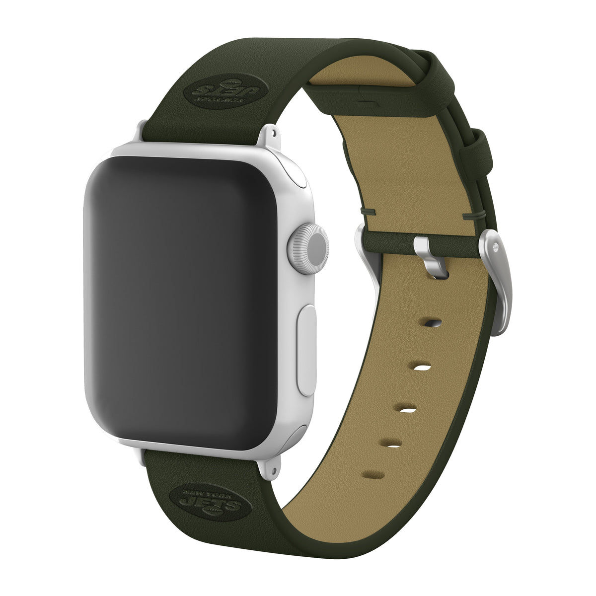 Game Time New York Jets Apple Leather Watch Band - USA Sewn
