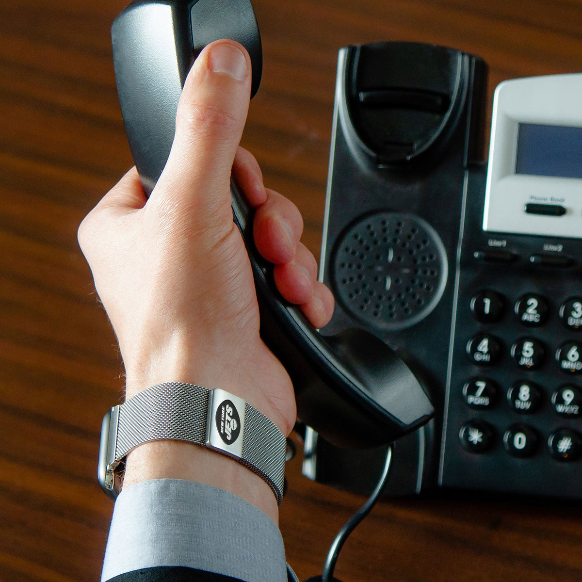 New York Jets Stainless Steel Apple Watch Band - AffinityBands