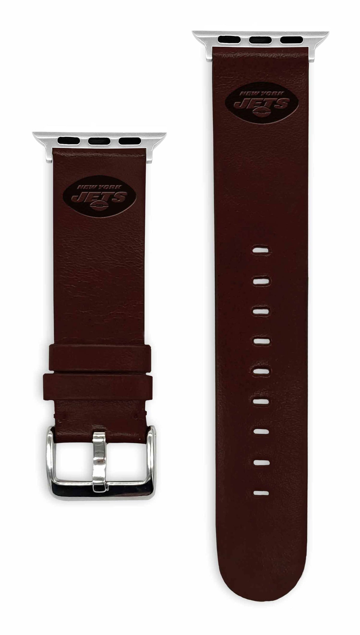 Game Time New York Jets Apple Leather Watch Band - USA Sewn