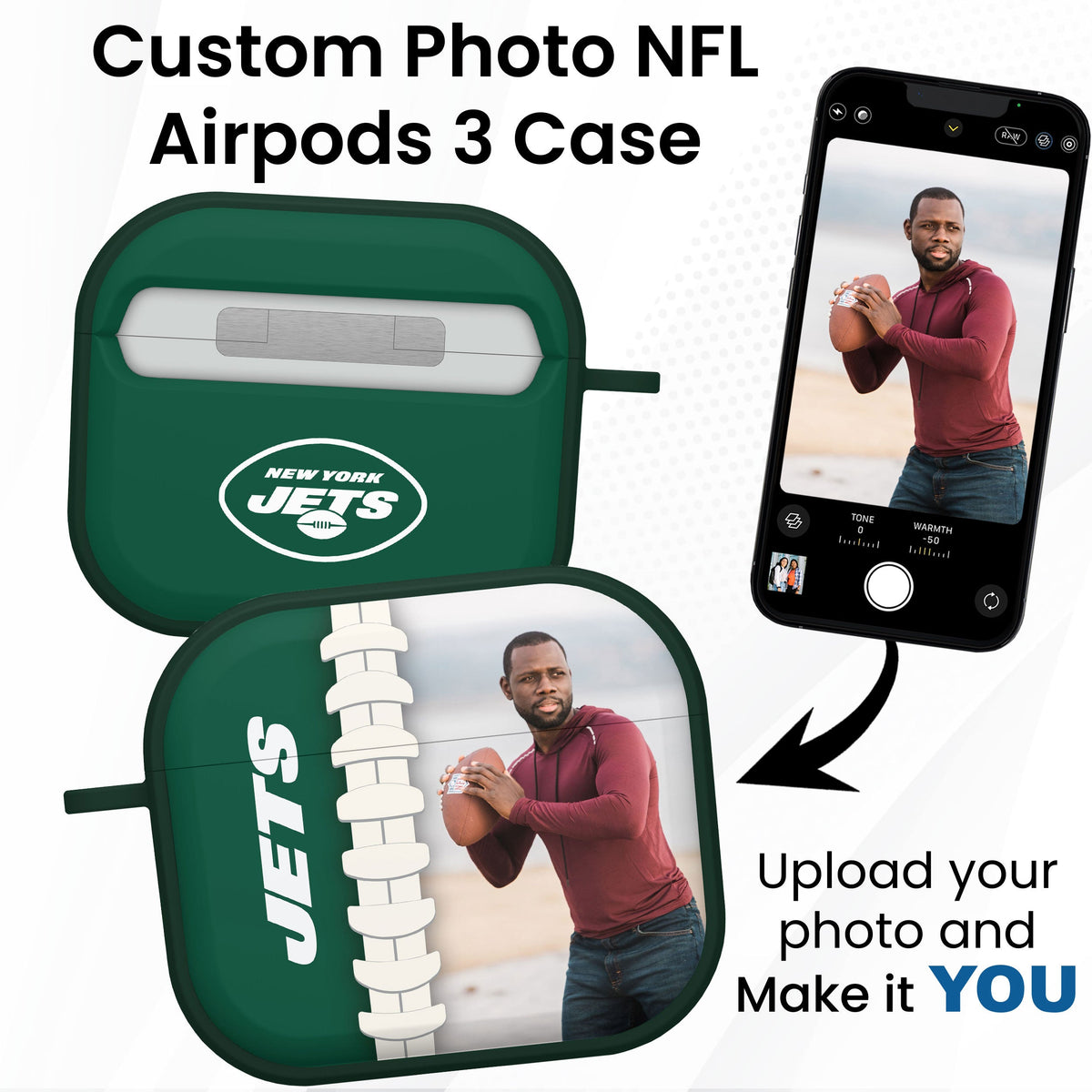 New York Jets Custom Photo HDX Apple AirPods Gen 3 Case Cover