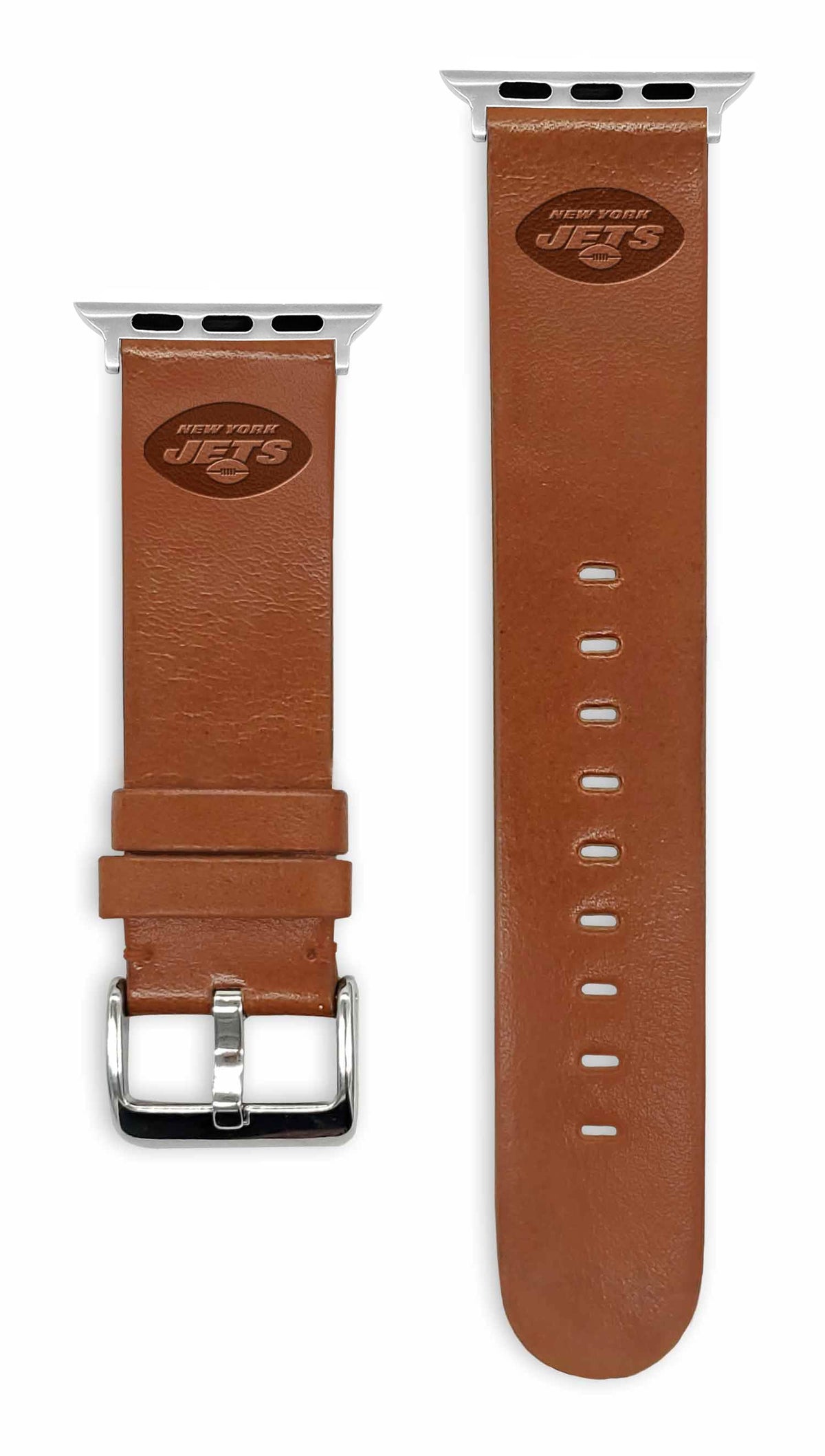 Game Time New York Jets Apple Leather Watch Band - USA Sewn