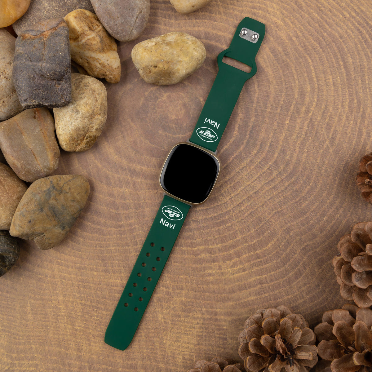 GAME TIME New York Jets Custom Name HD FitBit Versa 3 &amp; Sense Watch Band