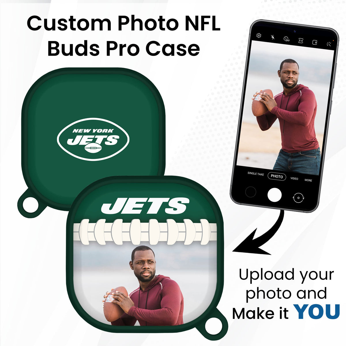 New York Jets Custom Photo HDX Samsung Galaxy Buds Pro Case Cover