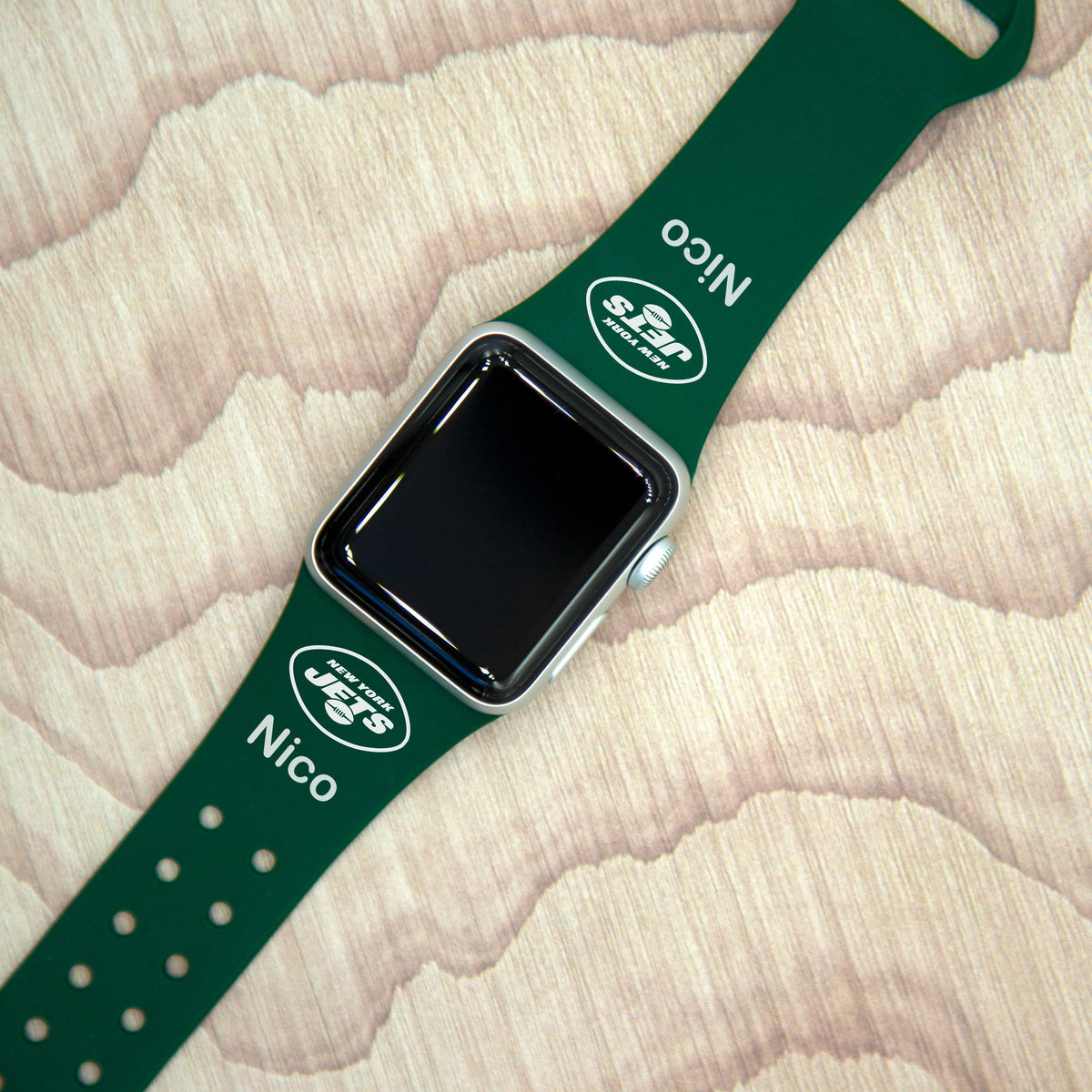 New York Jets Custom Name HD Apple Watch Band