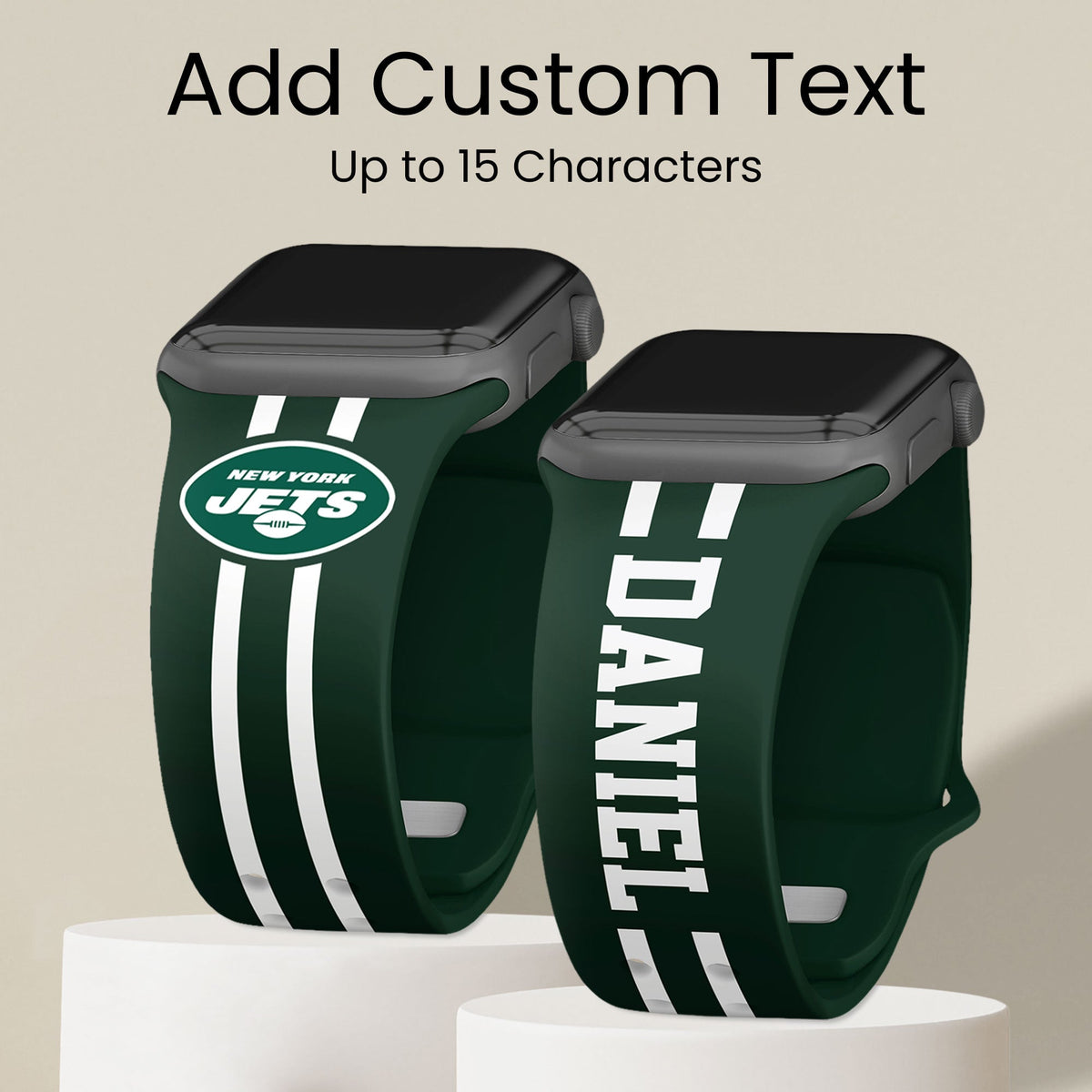 New York Jets Custom Name HD Apple Watch Band