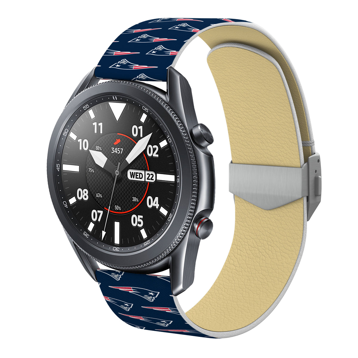 New England Patriots Full Print Quick Change Watch Band With Engraved Buckle - AffinityBands