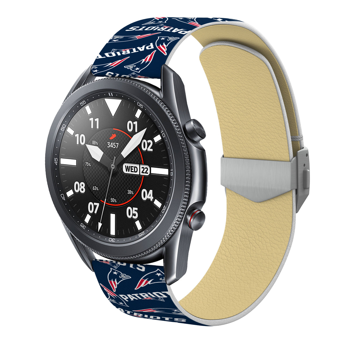 New England Patriots Full Print Quick Change Watch Band With Engraved Buckle - AffinityBands
