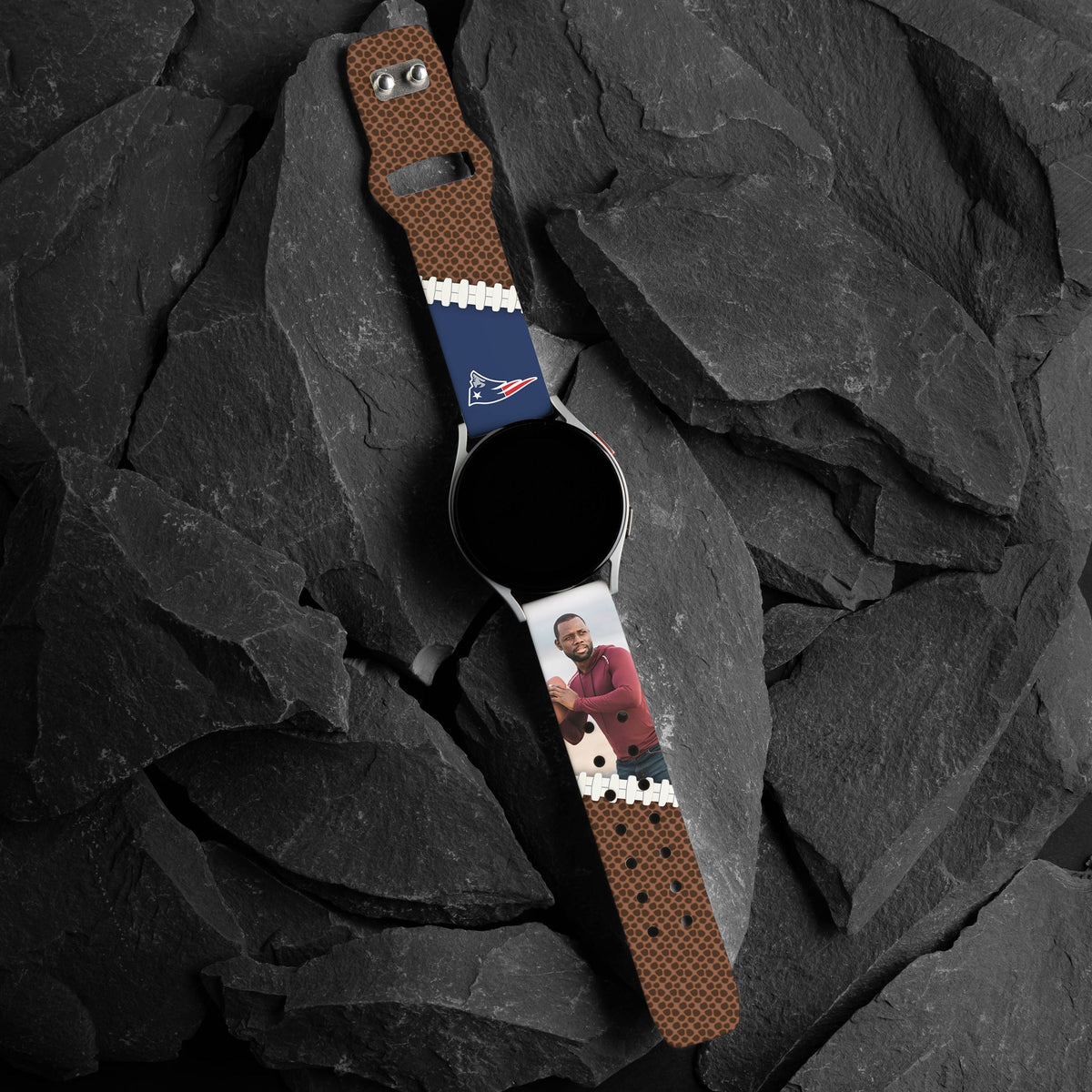 New England Patriots Custom Photo HD Samsung Galaxy Watch Band