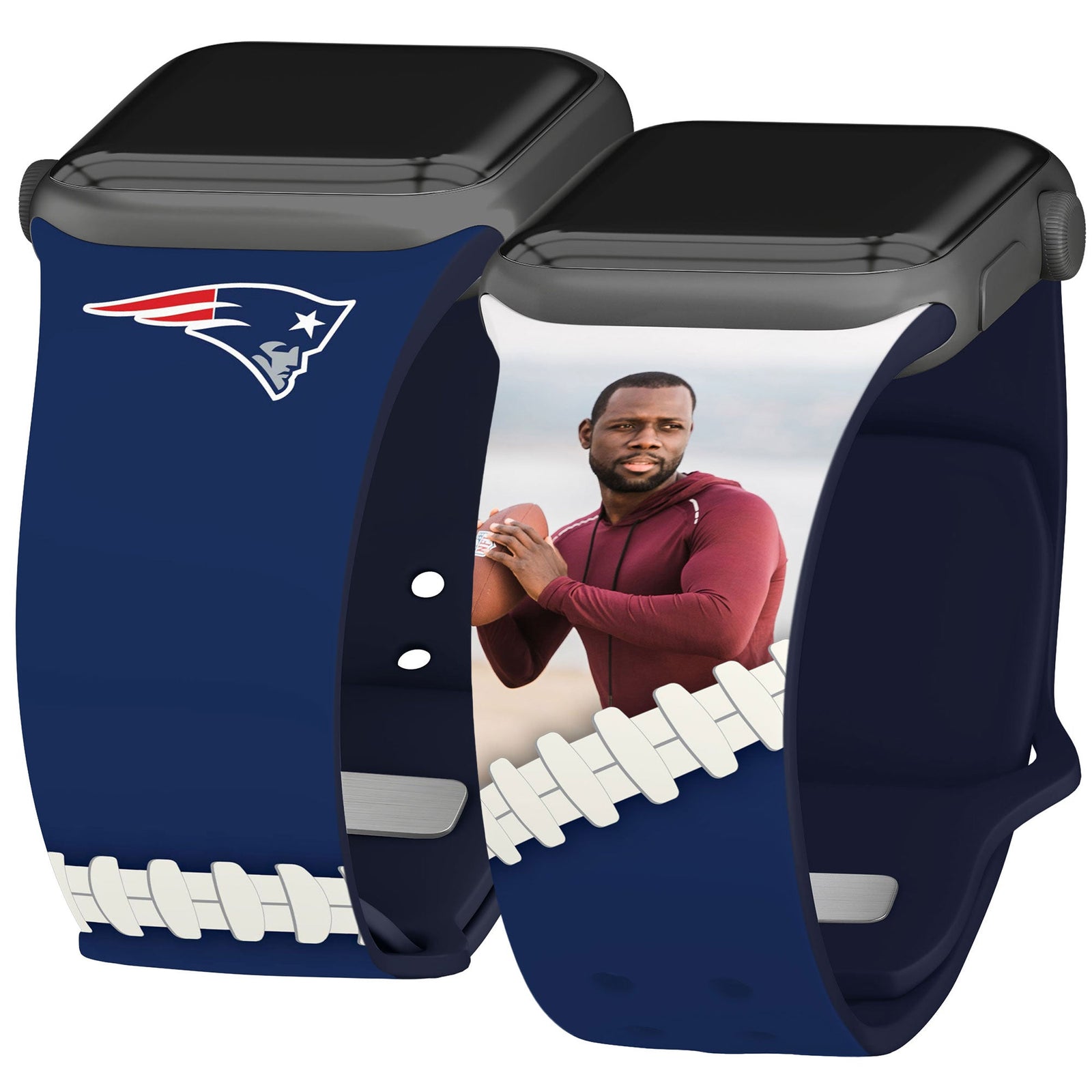 New England Patriots Custom Photo HD Apple Watch Band