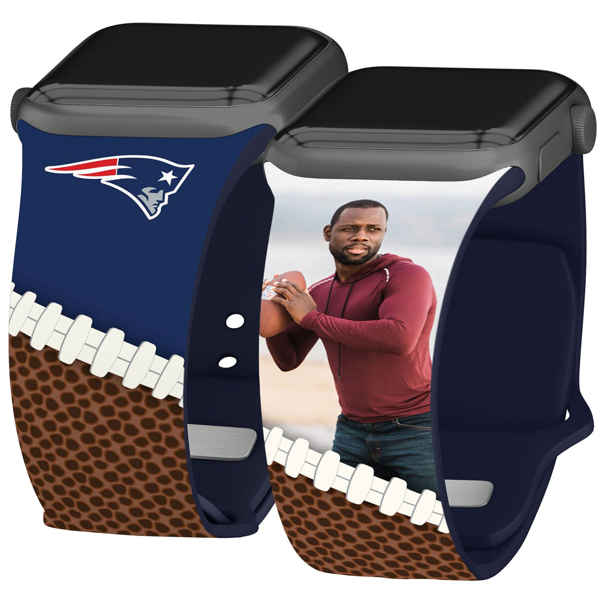 New England Patriots Custom Photo HD Apple Watch Band