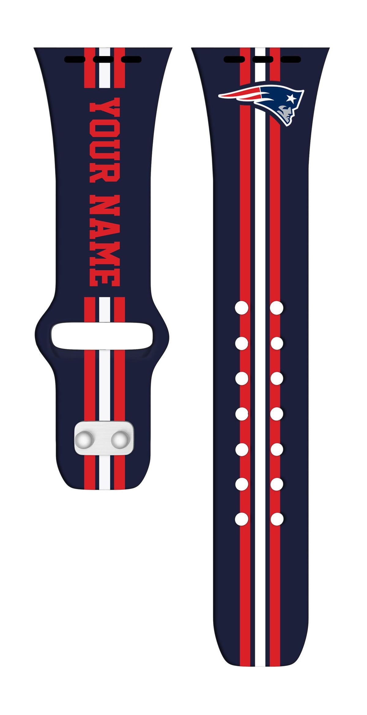 New England Patriots Custom Name HD Apple Watch Band