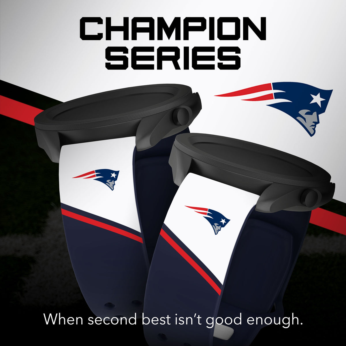 New England Patriots HD Champion Series Samsung Galaxy Watch Band