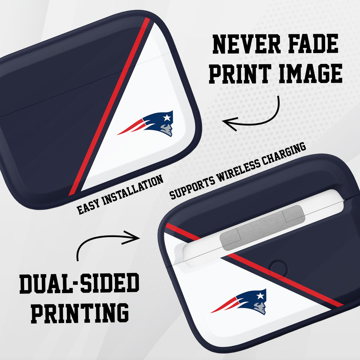 New England Patriots HDX Champion Series Case Cover Compatible with Apple AirPods Pro