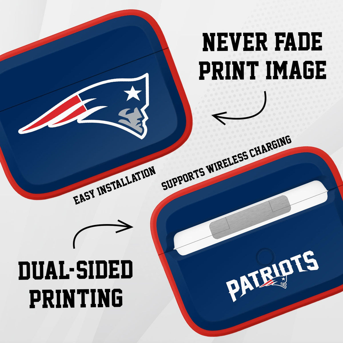 New England Patriots HDX Apple AirPods Pro Case Cover