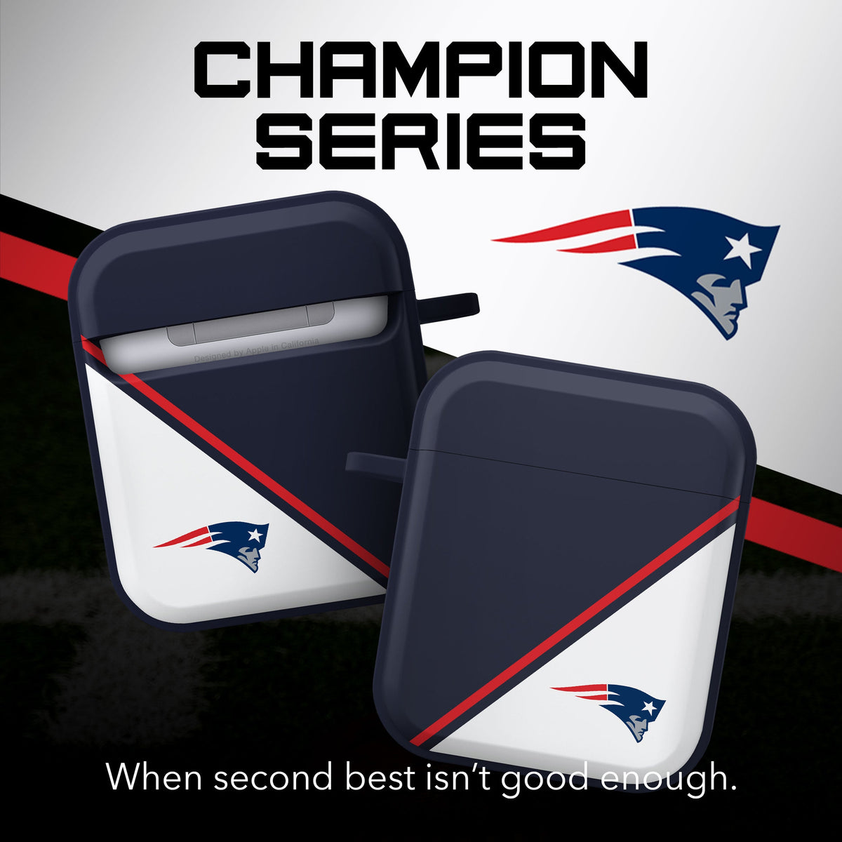 New England Patriots HDX Champion Series Apple AirPods Gen 1 &amp; 2 Case Cover