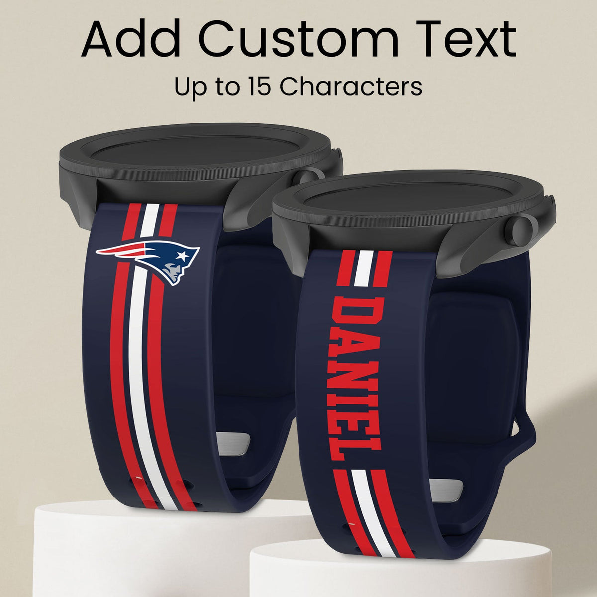 New England Patriots Custom Name HD Watch Band