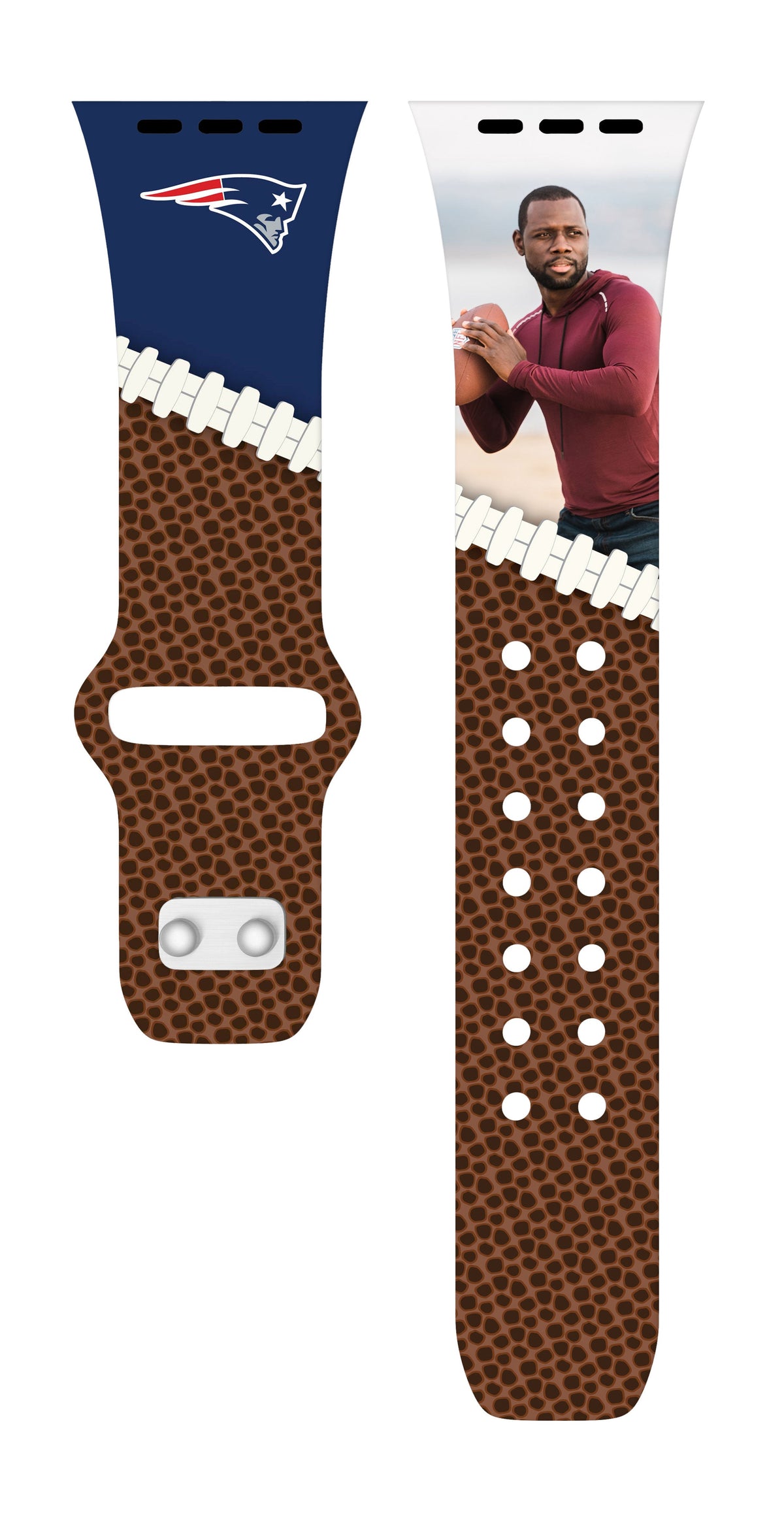 New England Patriots Custom Photo HD Apple Watch Band