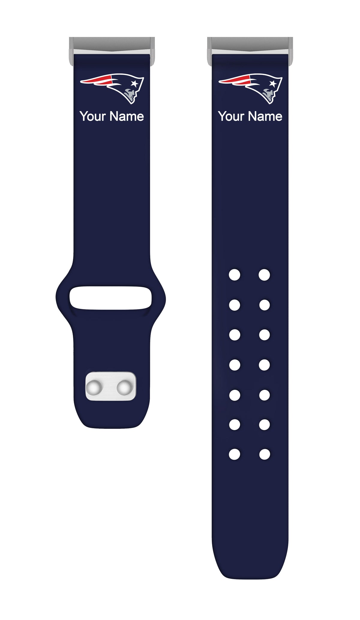 GAME TIME New England Patriots Custom Name HD FitBit Versa 3 &amp; Sense Watch Band