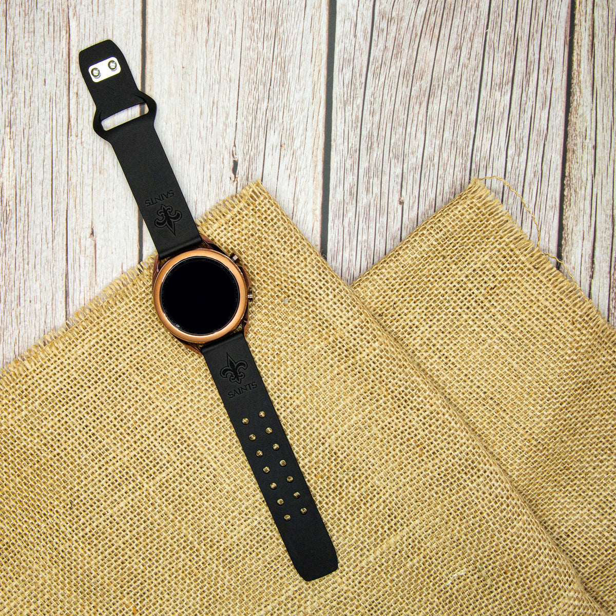 New Orleans Saints Engraved Samsung Watch Band And Buds Pro Combo