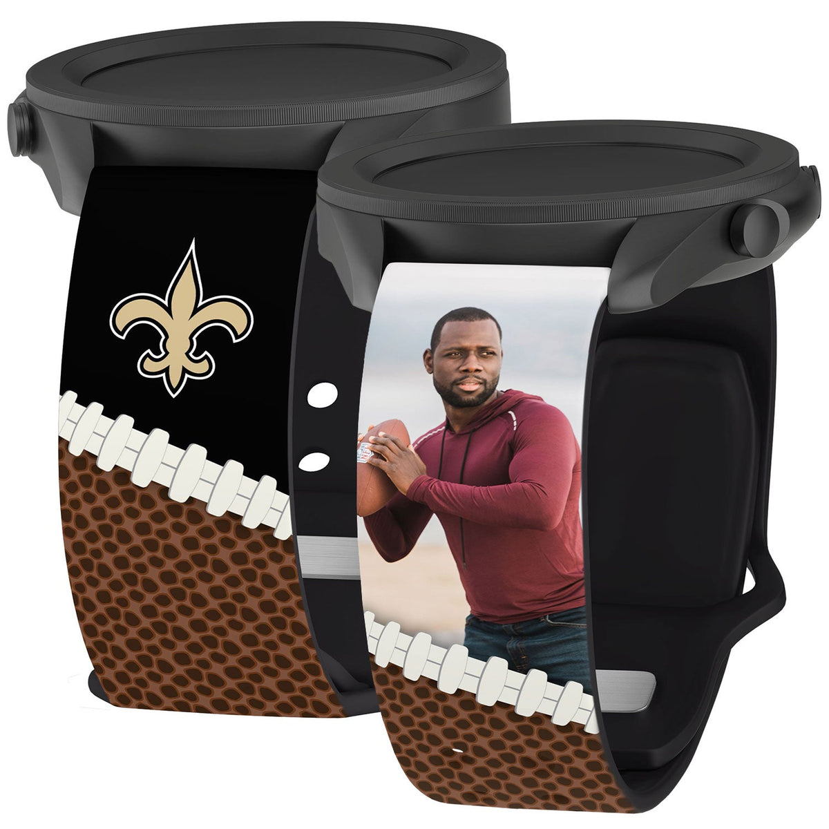 New Orleans Saints Custom Photo HD Samsung Galaxy Watch Band