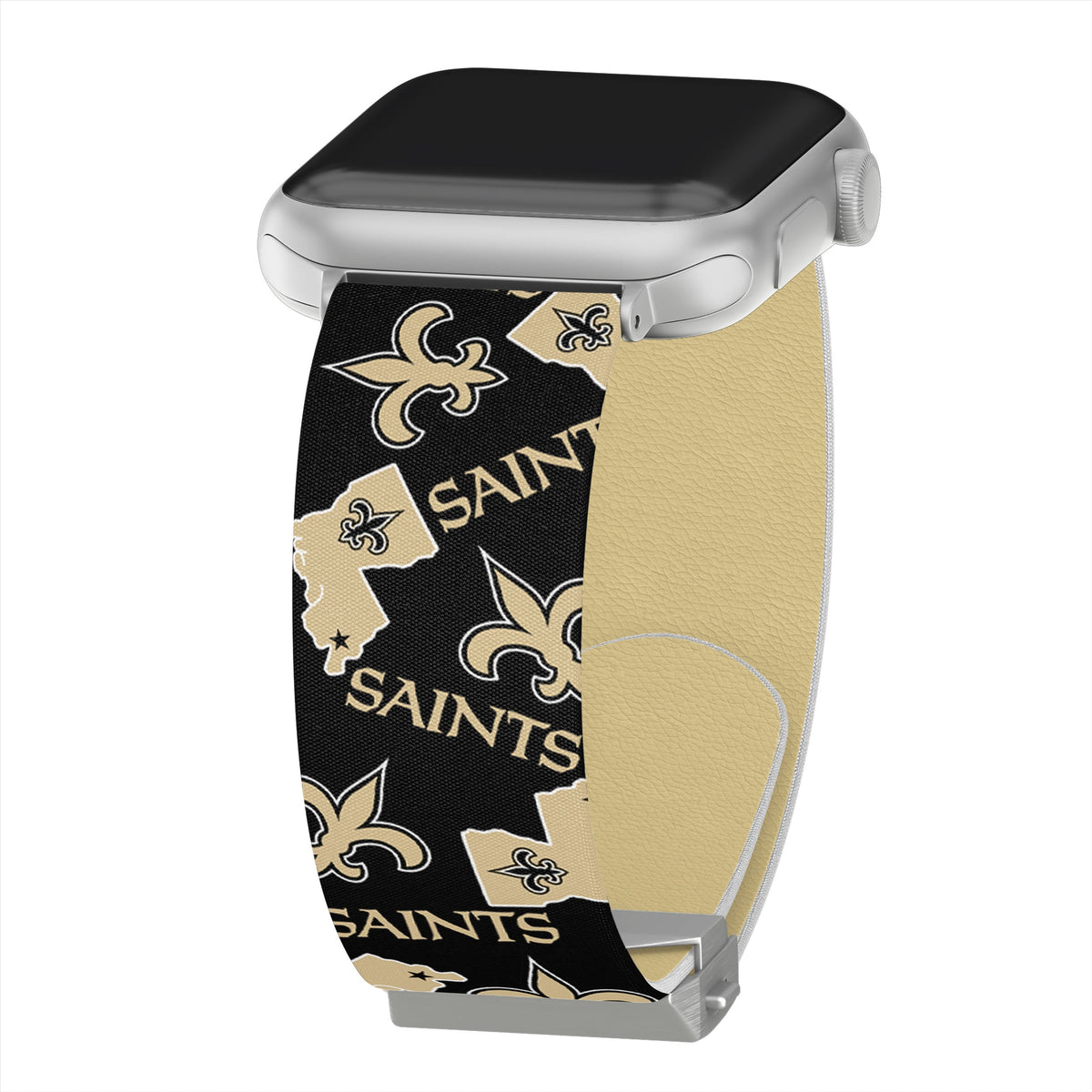 Game Time New Orleans Saints Signature Series Apple Watch Band With Engraved Buckle