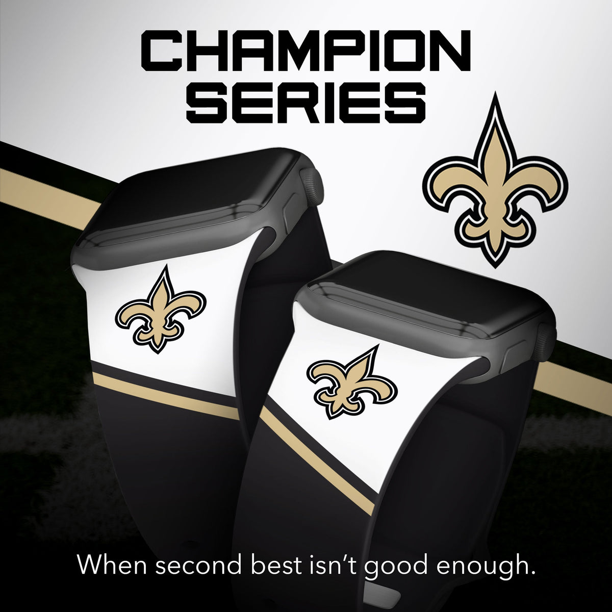 New Orleans Saints HD Champion Series Apple Watch Band