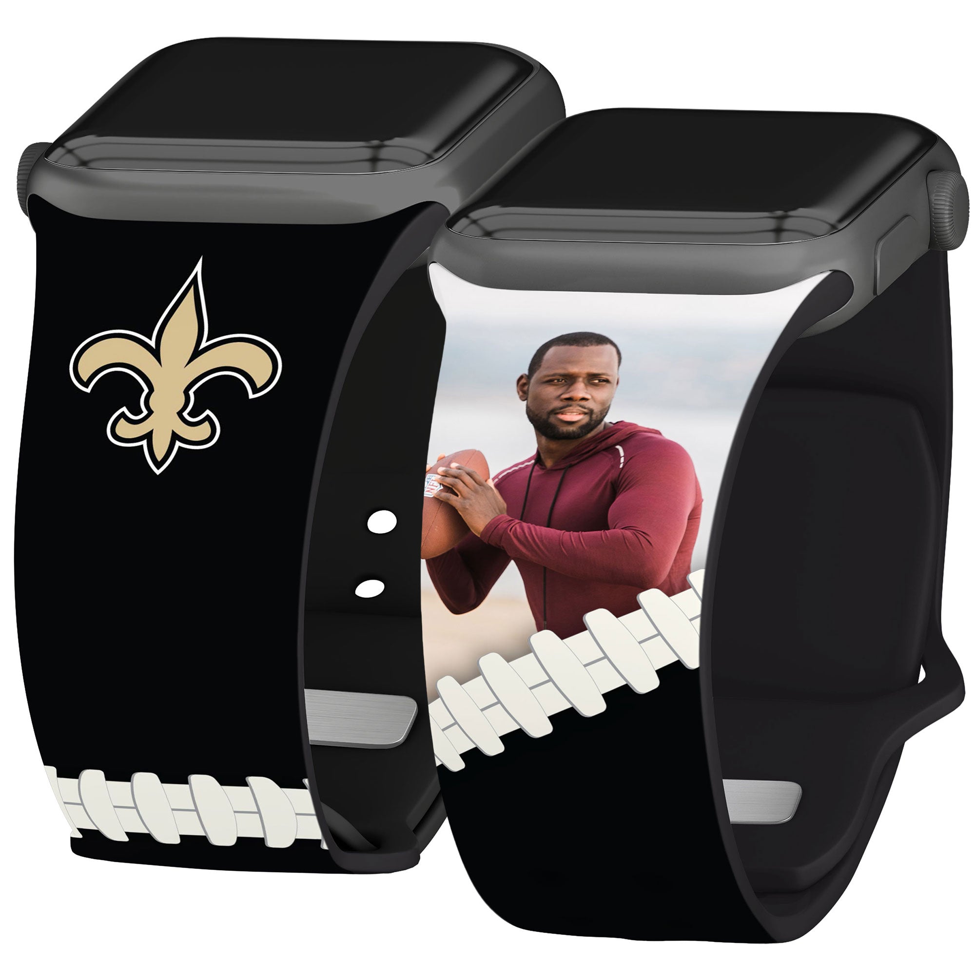 New Orleans Saints Custom Photo HD Apple Watch Band