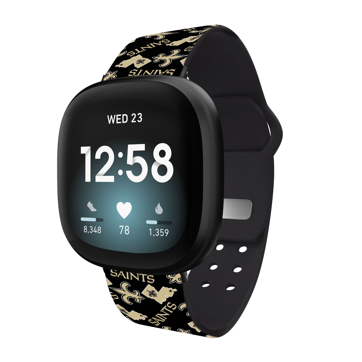 New Orleans Saints HD Fitbit Versa 3 and Sense 1 Watch Band