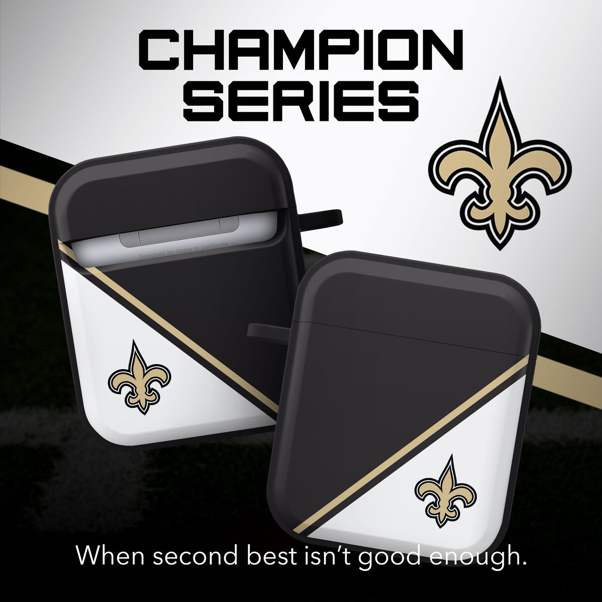 New Orleans Saints HDX Champion Series Apple AirPods Gen 1 &amp; 2 Case Cover