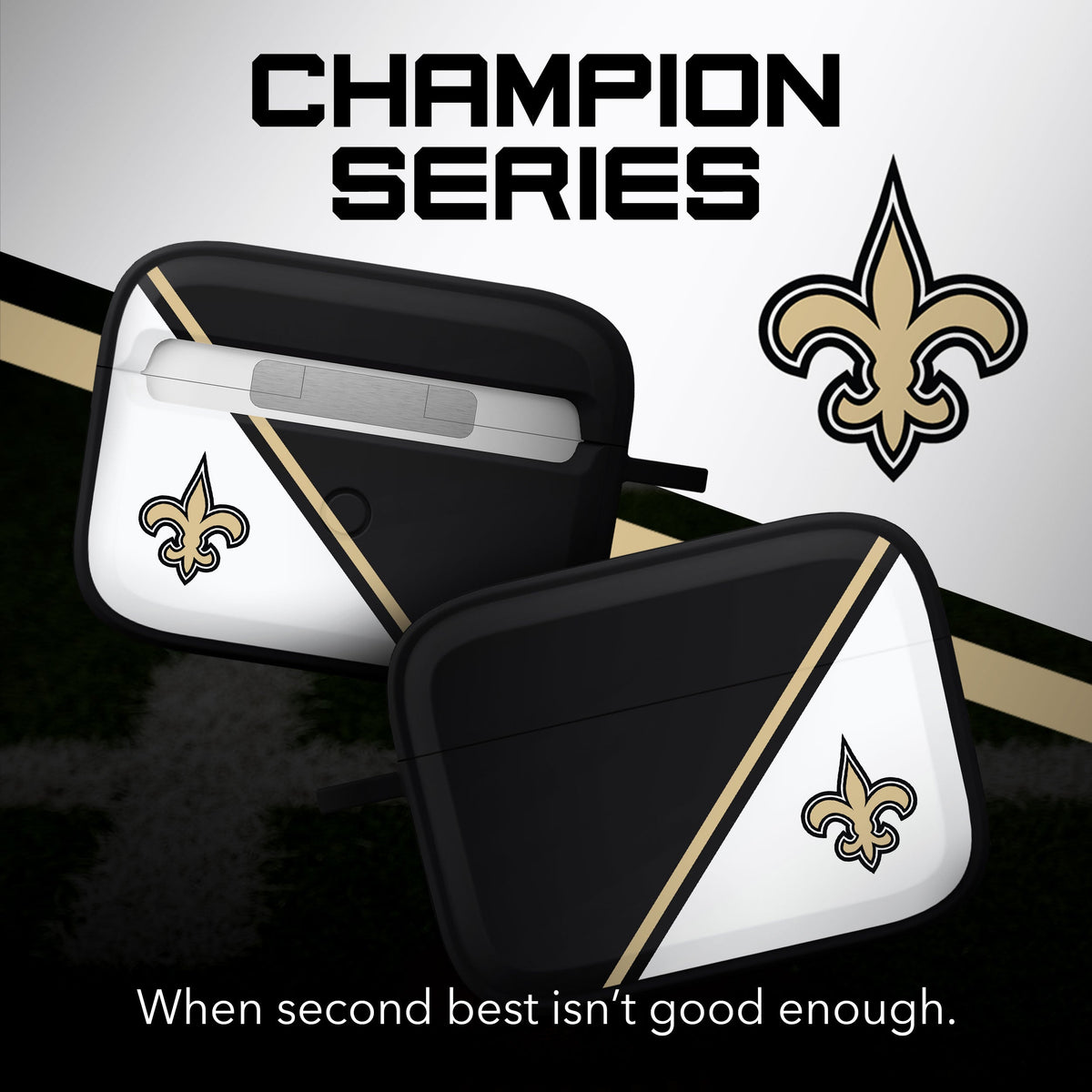 New Orleans Saints HDX Champion Series Case Cover Compatible with Apple AirPods Pro 1 &amp; 2