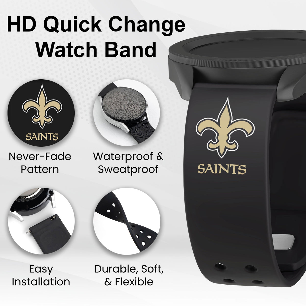 GAME TIME New Orleans Saints HD Elite Edition Samsung Galaxy Watch Band