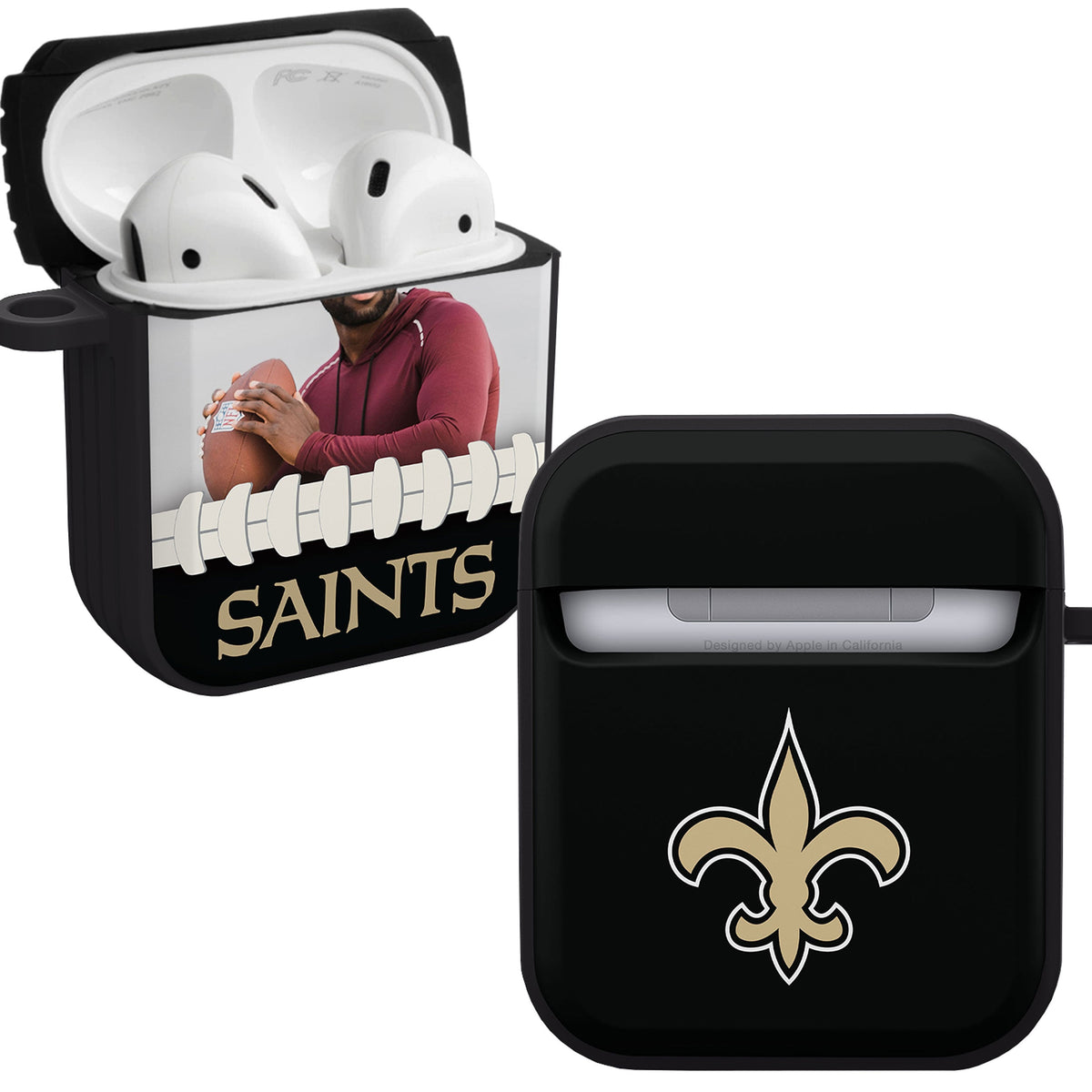 New Orleans Saints Custom Photo HDX Apple AirPods Gen 1 &amp; 2 Case Cover