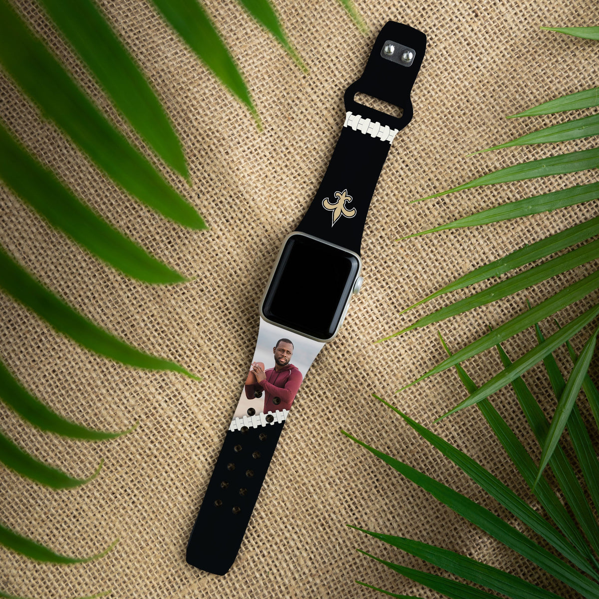 New Orleans Saints Custom Photo HD Apple Watch Band