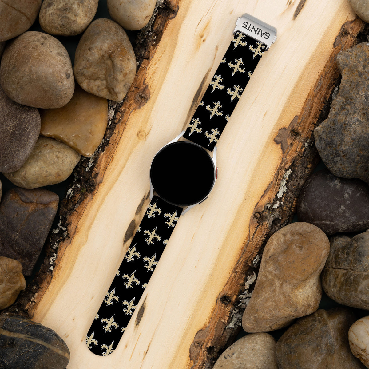 Game Time New Orleans Saints Signature Series Quick Change Watch Band With Engraved Buckle