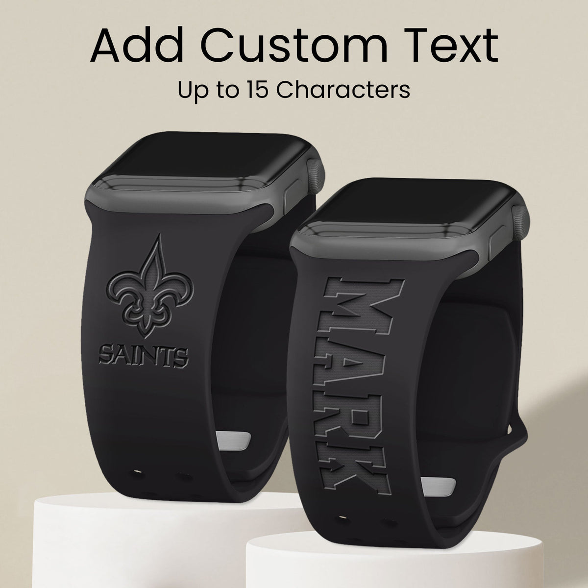 New Orleans Saints Custom Engraved Apple Watch Band