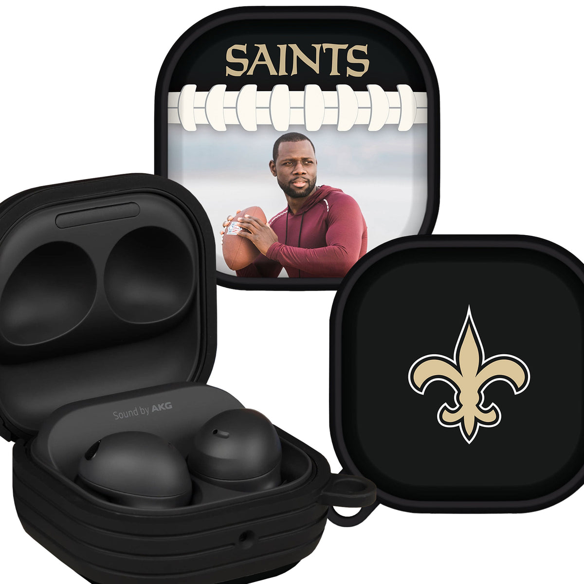 New Orleans Saints Custom Photo HDX Samsung Galaxy Buds Pro &amp; Buds Live Case Cover