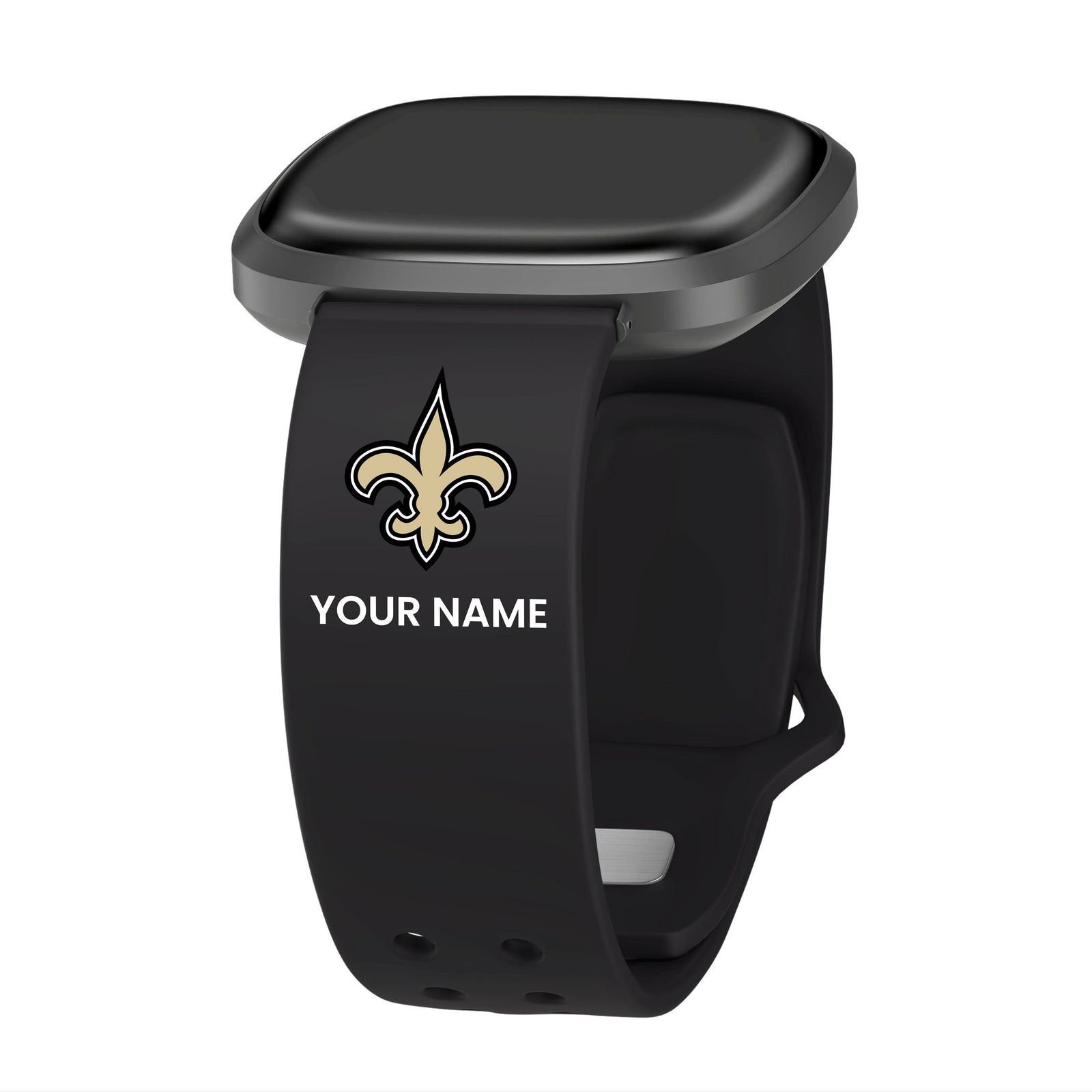 GAME TIME New Orleans Saints Custom Name HD Fitbit Versa 3 & Sense 1 Watch Band