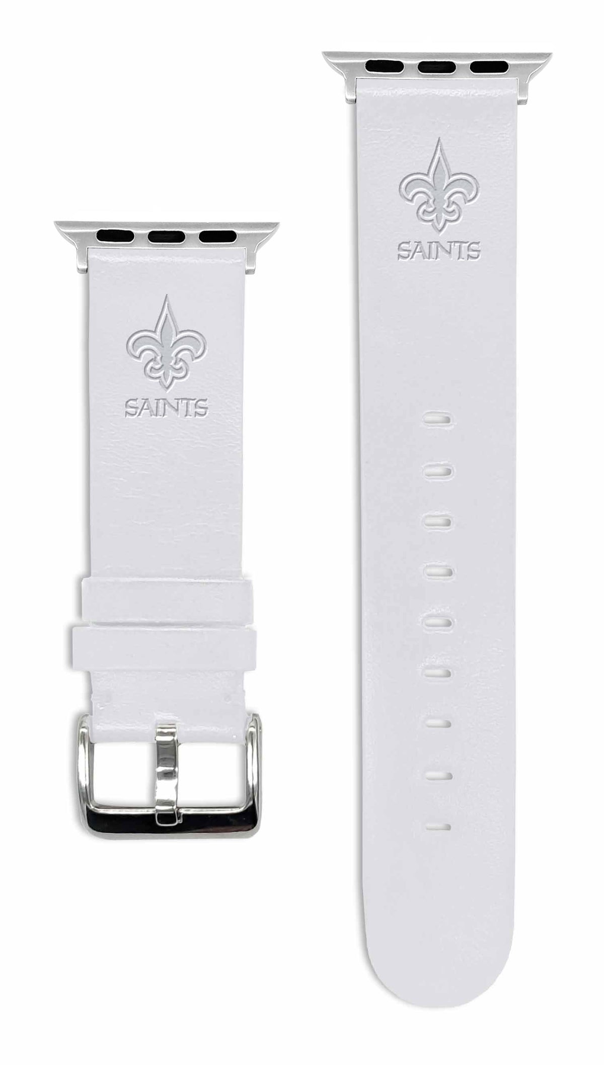 Game Time New Orleans Saints Apple Leather Watch Band - USA Sewn