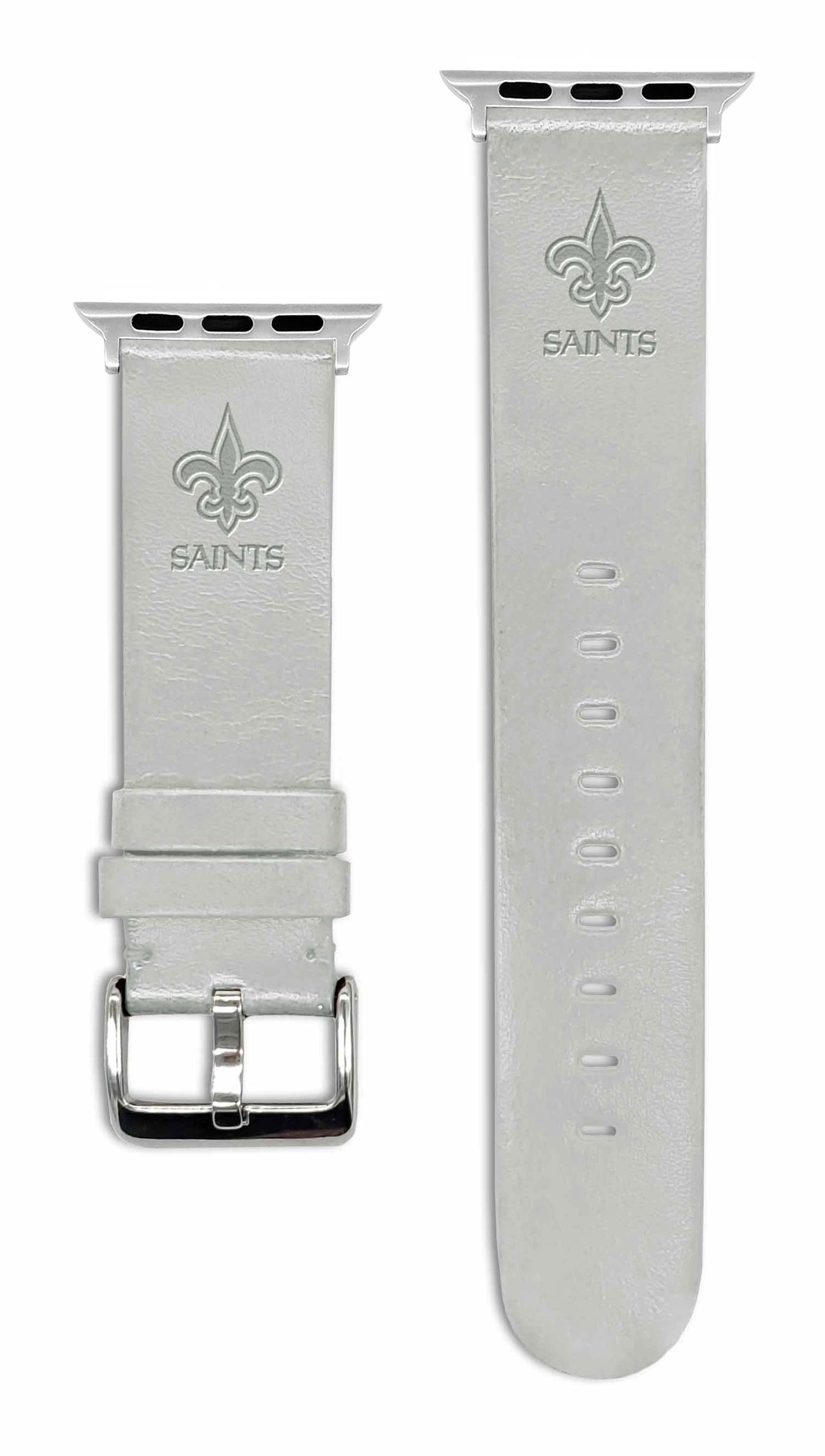 Game Time New Orleans Saints Apple Leather Watch Band - USA Sewn
